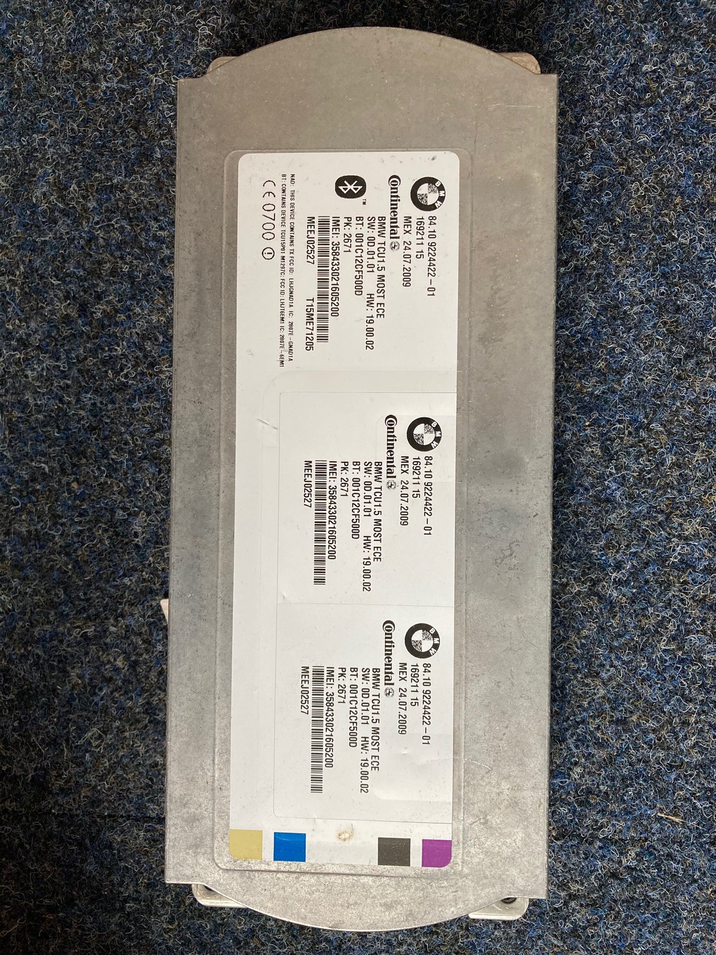 BMW Bluetooth Modul 84109224422 TCU 3er 5er 5er GT Continental