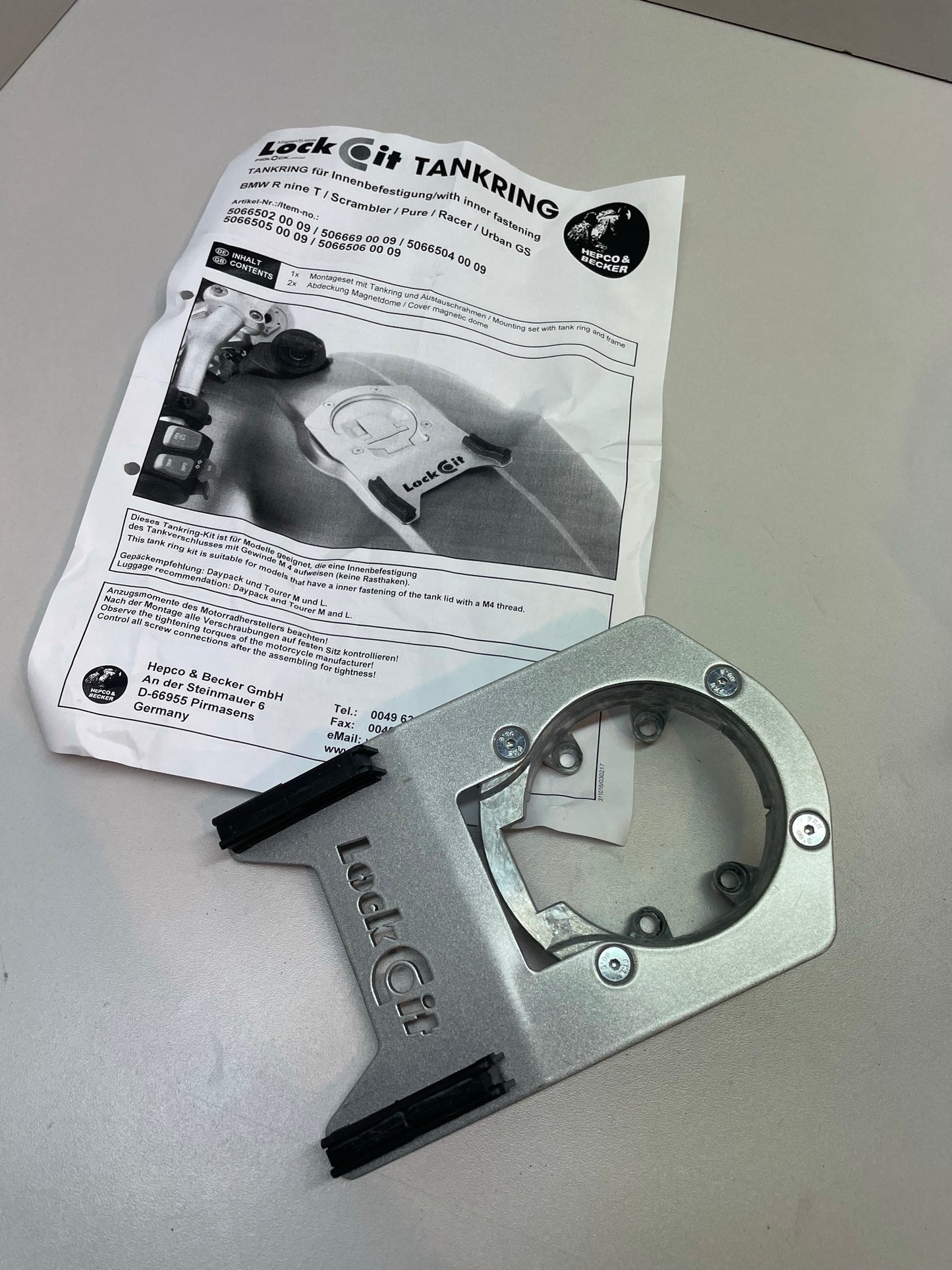 BMW RnineT 5066690009 Hepco&Becker Tankring Lock-it