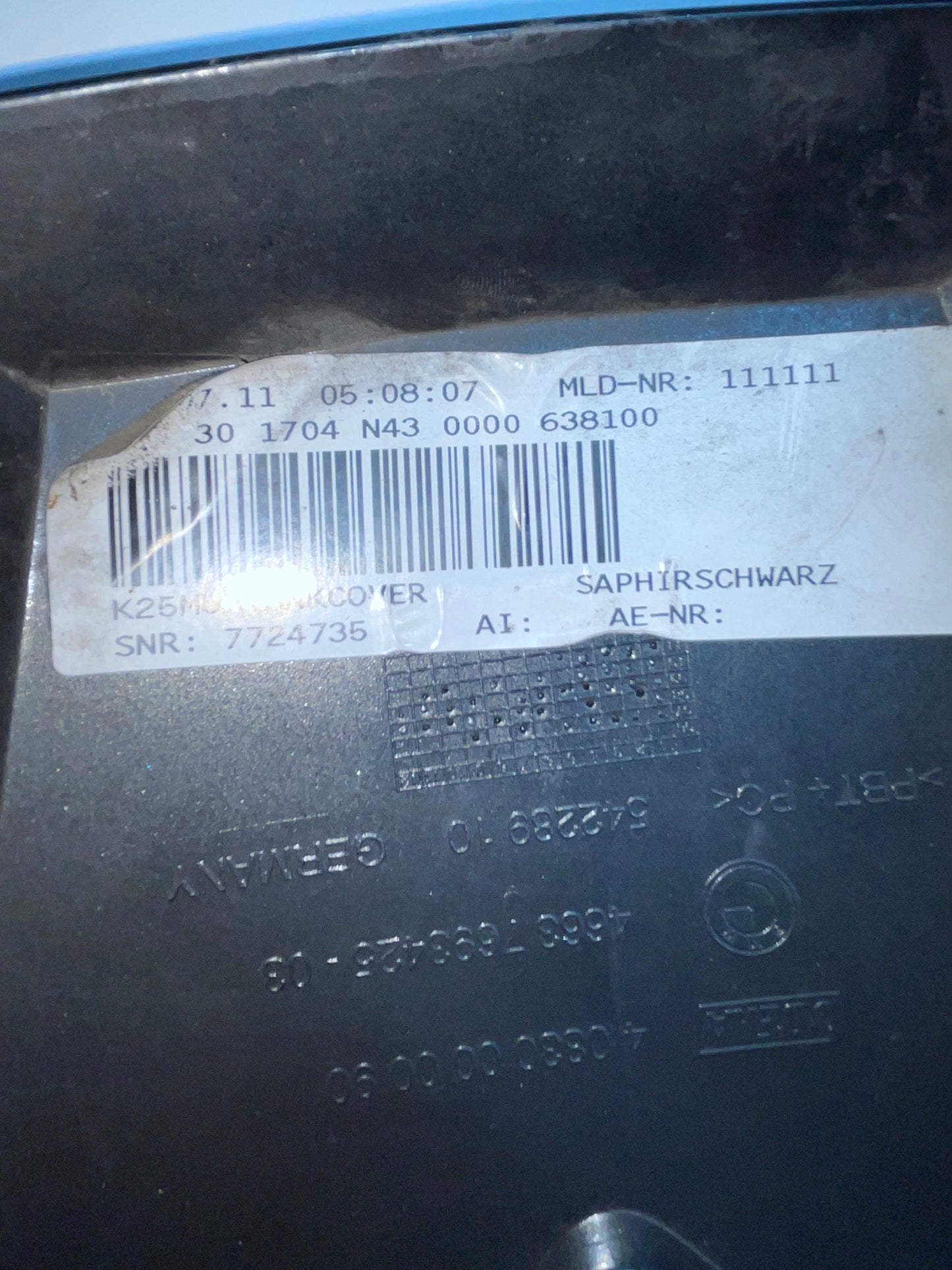BMW R1200GS Tankabdeckung mitte saphirschwarz 46637724735