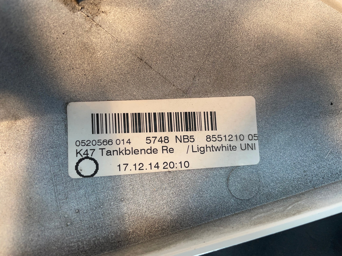 BMW S1000RR Tankverkleidung rechts lightwhite 46638551210