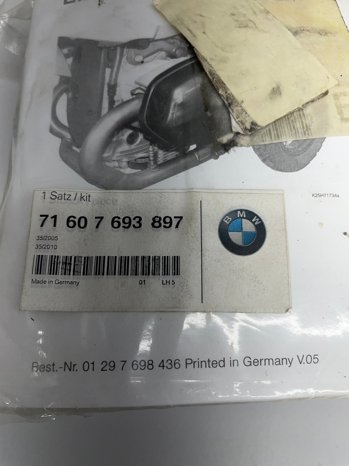 BMW Notlaufkit Zylinderkopf R1200GS R1200R R1200RT 71607693897