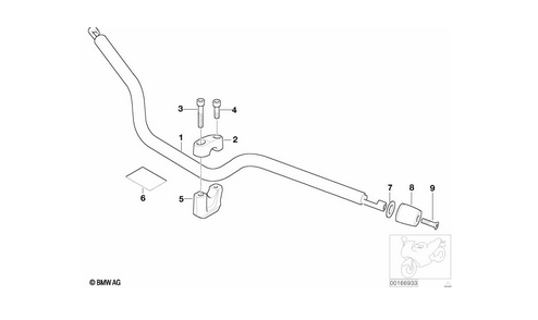 BMW R1200GS K25 Lenker (Rohrlenker) 32717674599 OEM gebraucht