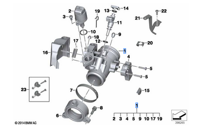 BMW R1200GS K25 Throttle Body/Unit Set Left+Right 13547672731/2 K25 K27 K28 OEM Used