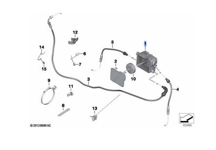 BMW R1200GS K25 throttle cable distributor complete with cables 32737670564 K25 K27 K28 OEM used