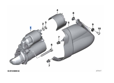 BMW R1200GS RnineT Starter / Starter Motor 12317691956 K21 K25 K27 K28 K29 OEM Used