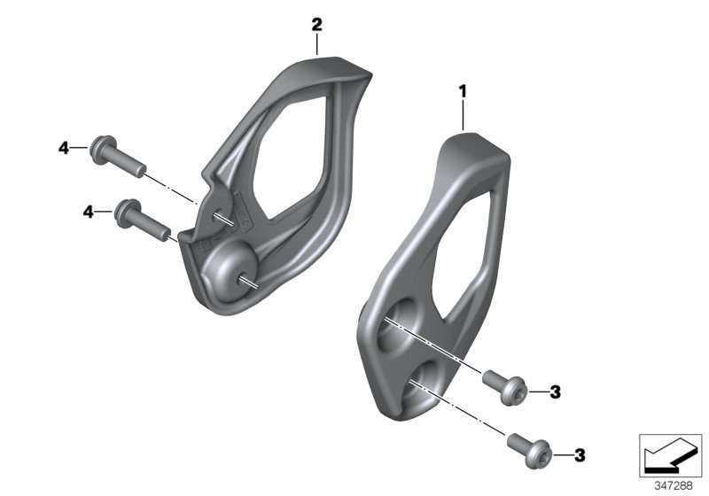 BMW R1200GS K50 K51 Fersenabweiser links 46718526191