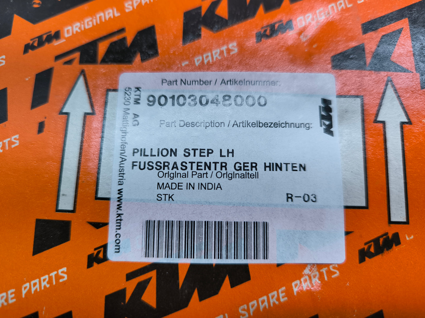 KTM Duke 125 200 390 Fußrastenträger hinten links 90103048000