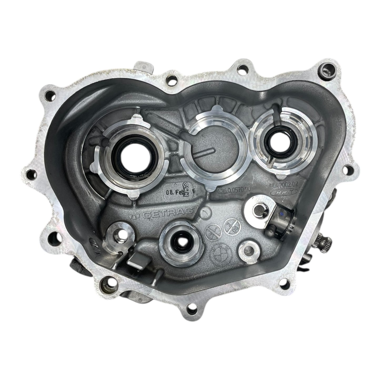 BMW R1200GS K25 04-07 Gearbox Housing Cover Silver 23117681311 OEM Used