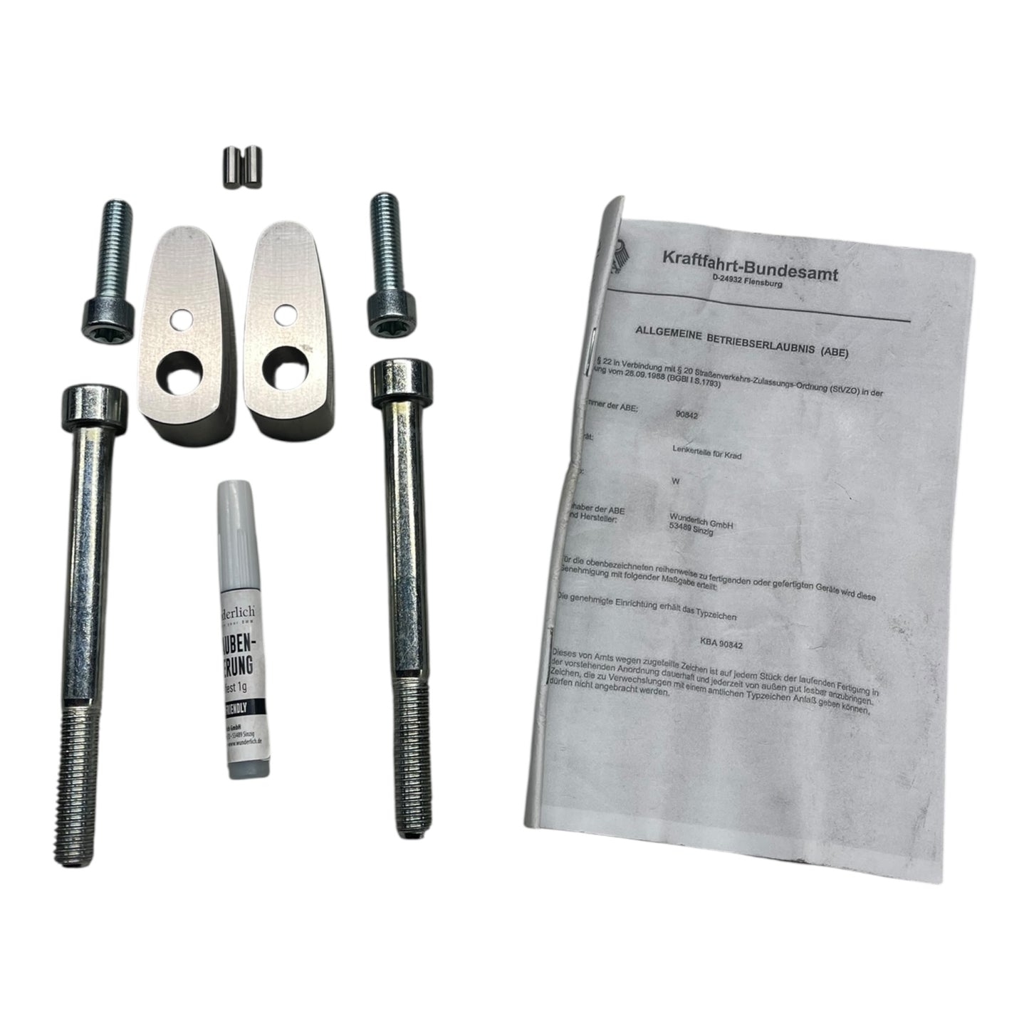 BMW RnineT Wunderlich Lenkererhöhung 20mm Silber mit ABE 31011-001 gebraucht