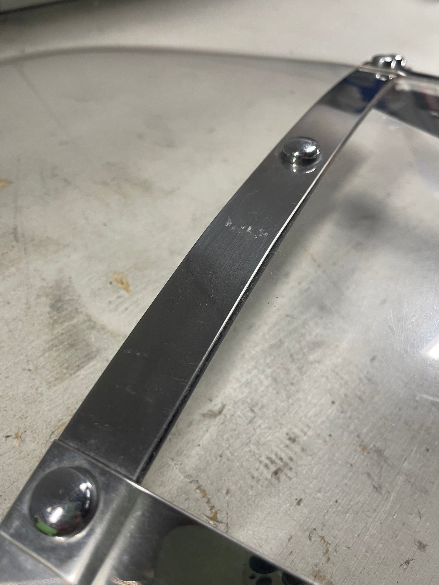 Windschild für Chopper, Cruiser und Custombikes Universell Transparent 54x60 gebraucht