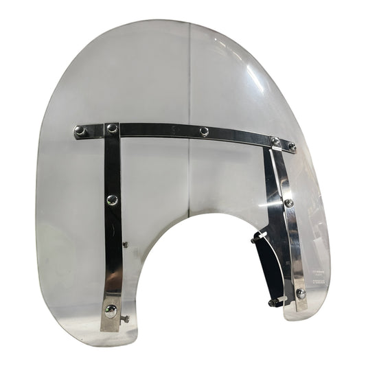 Windshield for choppers, cruisers, and custom bikes, universal, transparent, 54x60, used