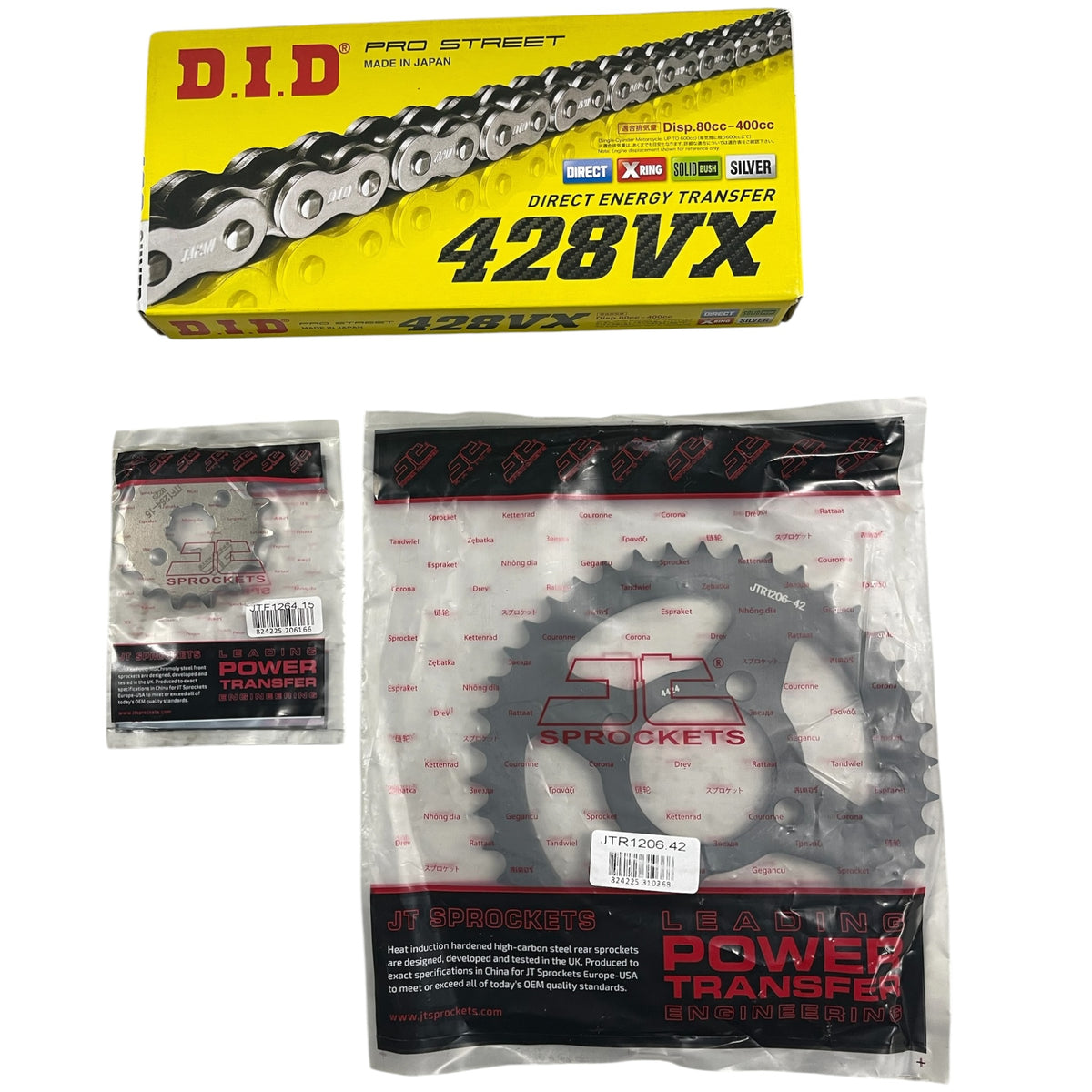 Honda CBR 125R DID Kettenkit X-Ringkette, Kettenrad und Ritzel 7980006 Neu