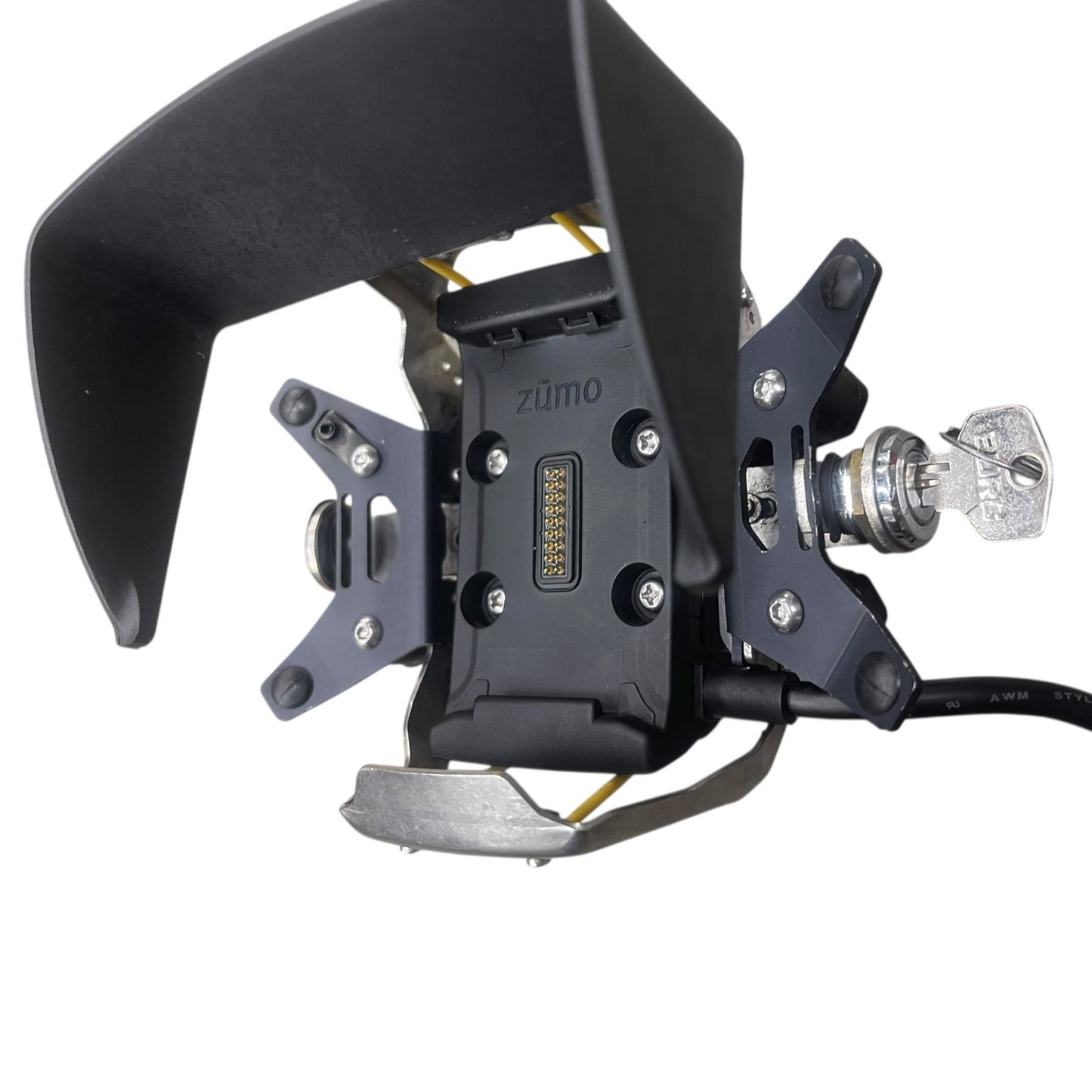 Touratech Navihalter/ Stromsatz BMW abschliessbar Garmin Zümo 595/590 gebraucht 01-065-0790-0