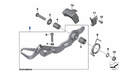 BMW R1200GS K25 foot brake lever K25 35217695901 OEM used