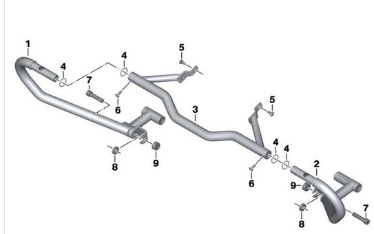 BMW R1200GS K25 Motorschutzbügel Set 46 63 7711397 gebraucht